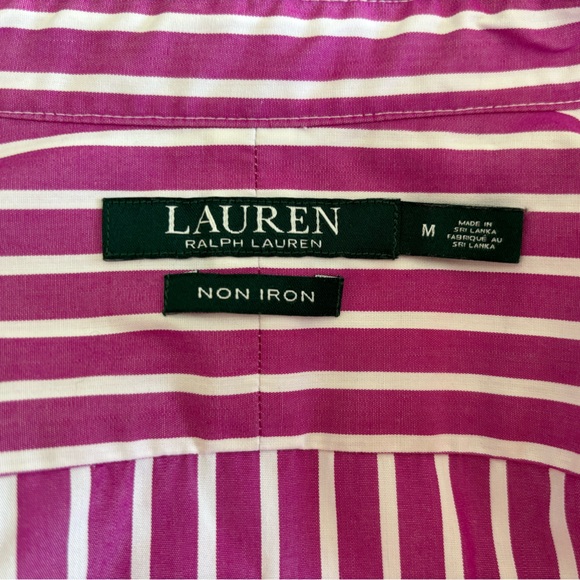 Ralph Lauren Fuchsia Striped Button Down Shirt - Picture 4 of 4